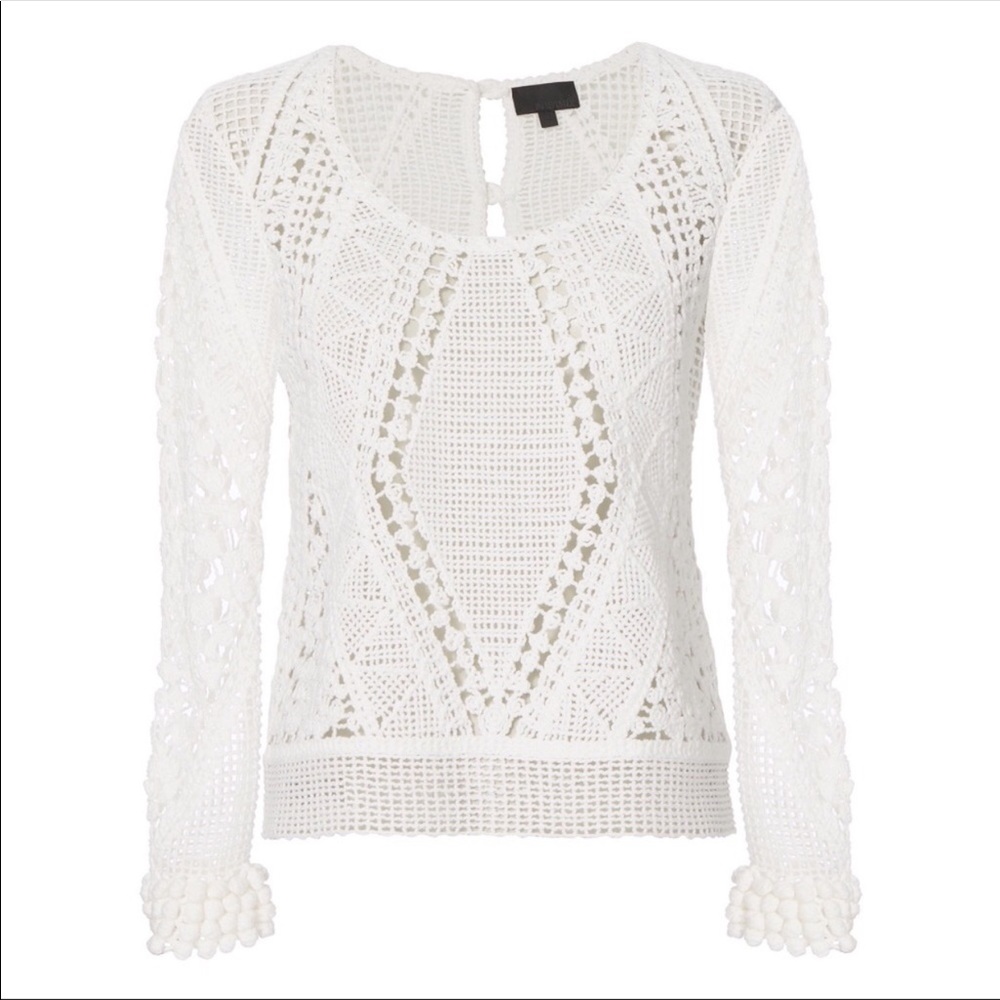INTERMIX white crotchet top